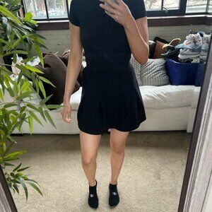 black silk skirt